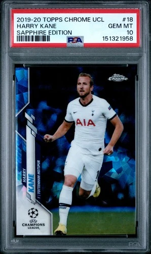 Harry Kane 2019 Topps Chrome Champions League Sapphire Edition