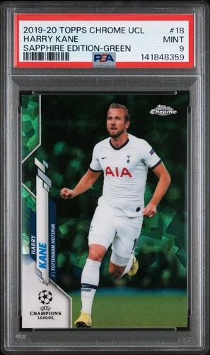 Harry Kane 2019 Topps Chrome Champions League Sapphire Green /75