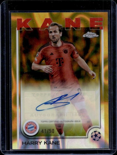 Harry Kane 2024 Topps Chrome Gold Lava Refractor /50