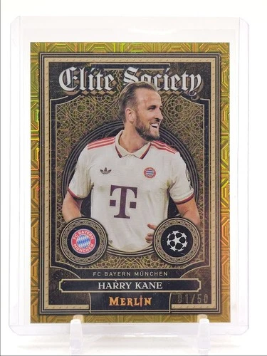 Harry Kane 2024 Topps Chrome Merlin Gold Mojo /50