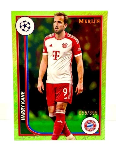 Harry Kane 2023 Topps Chrome Merlin Neon Green Shimmer /399