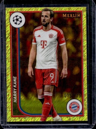 Harry Kane 2024 Topps Chrome Merlin Yellow Shimmer Refractor /175