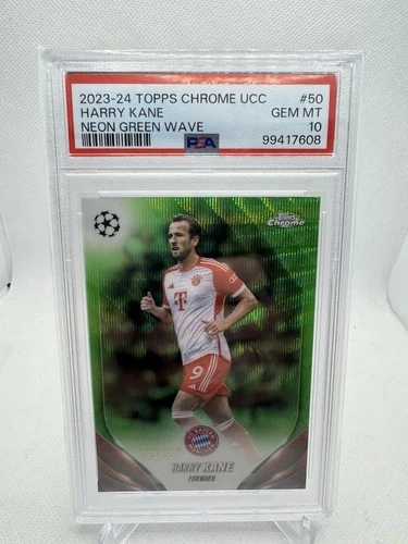 Harry Kane 2023 Topps Chrome Neon Green Wave /399