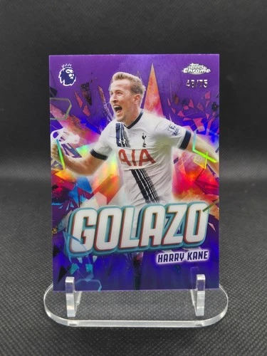 Harry Kane 2026 Topps Chrome Premier League Purple Refractor /75