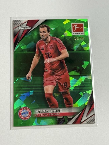 Harry Kane 2024 Topps Chrome Sapphire Green Ice /99