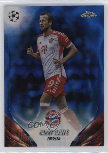 Harry Kane 2023 Topps Chrome UEFA Club Competitions Blue Lava Refractor