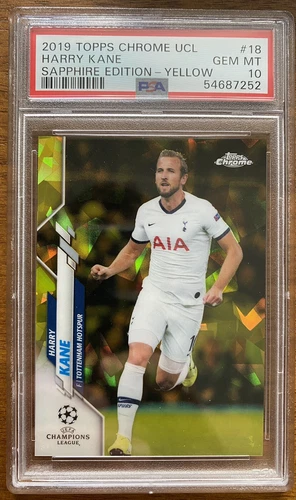 Harry Kane 2019 Topps Chrome UEFA Sapphire Yellow /99
