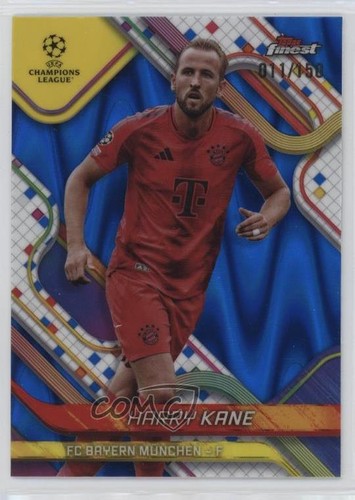 Harry Kane 2024 Topps Finest Blue RayWave Refractor /150