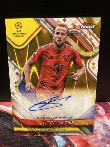 Harry Kane 2024 Topps Finest Gold Refractor /50