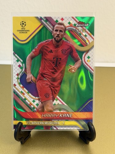 Harry Kane 2025 Topps Finest Green Lava Refractor /99