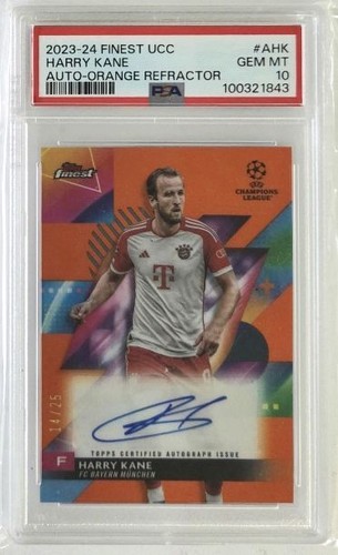 Harry Kane 2023 Topps Finest Orange Refractor /25
