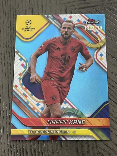 Harry Kane 2024 Topps Finest Sky Blue Refractor /275