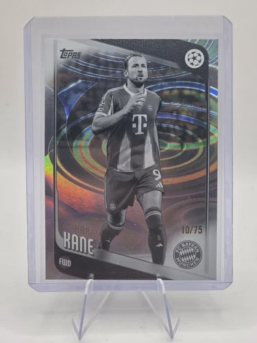 Harry Kane 2025 Topps Flagship Black & White Refractor /75