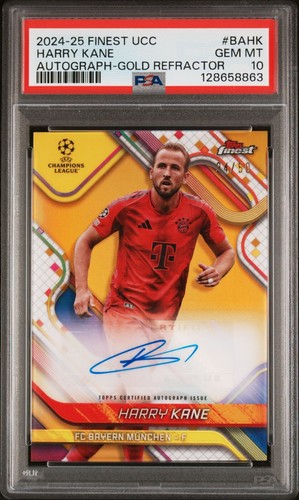 Harry Kane 2024 Topps Mejores Competiciones UEFA Gold Refractor /50