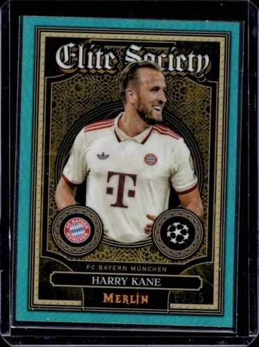Harry Kane 2024 Topps Merlin Chrome Aqua Refractor /75