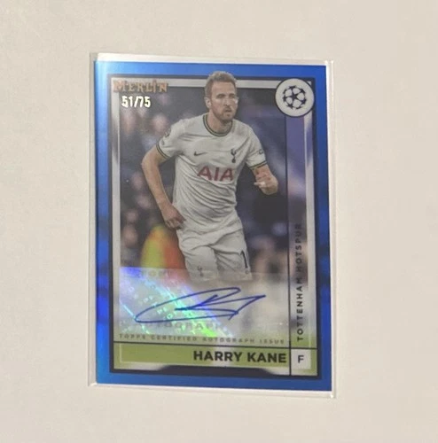 Harry Kane 2022 Topps Merlin Chrome Blue /75