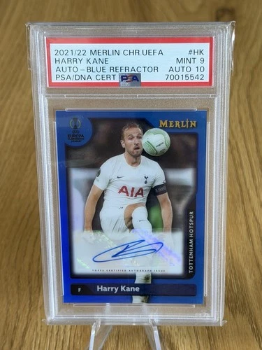 Harry Kane 2021 Topps Merlin Chrome Blue Refractor /75