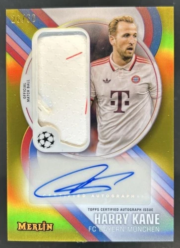 Harry Kane 2024 Topps Merlin Chrome Gold Refractor /50