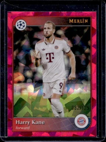 Harry Kane 2024 Topps Merlin Chrome Magenta Atomic Refractor /125