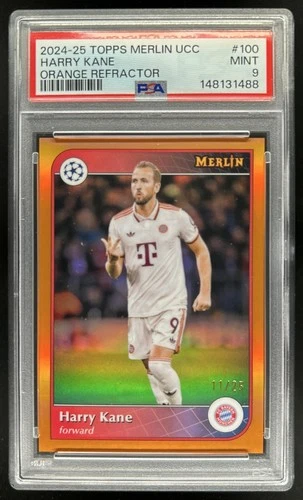 Harry Kane 2024 Topps Merlin Chrome Orange Refractor /25