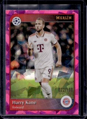 Harry Kane 2024 Topps Merlin Chrome Pink Refractor Atomic /199