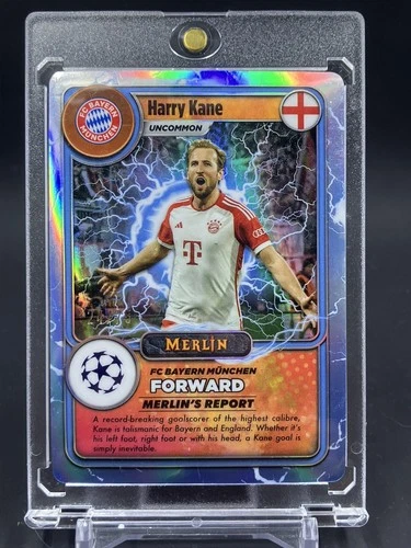 Harry Kane 2024 Topps Merlin Chrome UEFA Blue Refractor /75