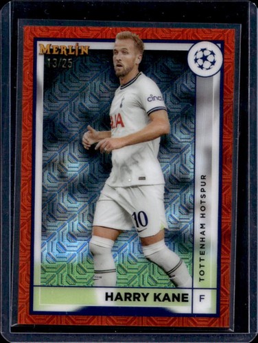 Harry Kane 2022 Topps Merlin Cromo UEFA Naranja Mojo Refractor /25