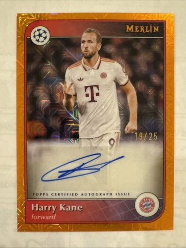 Harry Kane 2024 Topps Merlin UCC Orange Refractor /25
