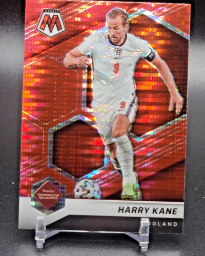 Harry Kane 2022 Panini Mosaic Red Pulsar Prizm