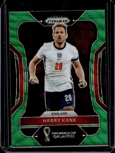 Harry Kane 2022 Panini Prizm World Cup Green Wave