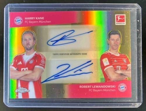 Harry Kane / Robert Lewandowski 2025 Topps Cromo Gold /50