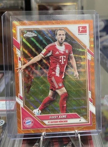 Harry Kane 2025 Topps Chrome Bundesliga Orange Wave Refractor /25