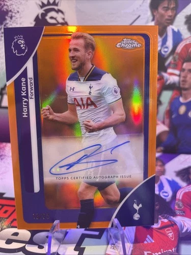 Harry Kane 2026 Topps Chrome Premier League Orange Refractor /25