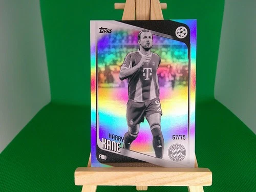 Harry Kane 2025 Topps UCC Flagship Black and White Foil /75
