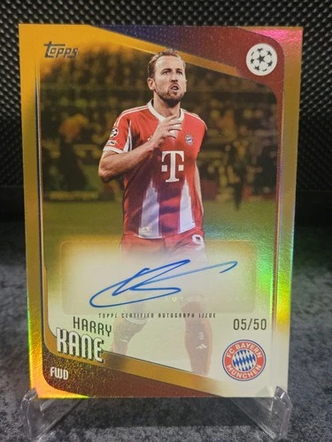 Harry Kane 2025 Topps UEFA Club Competition Gold Foil /50