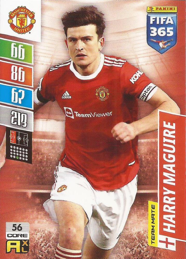 Harry Maguire 2022 Panini Adrenalyn XL FIFA 365
