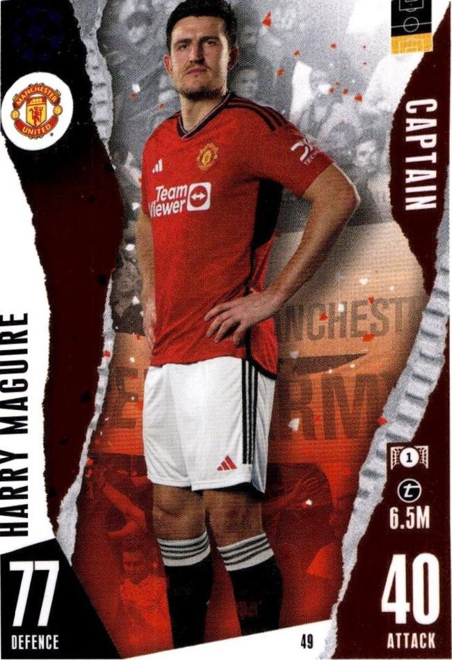 Harry Maguire 2023 Topps Match Attax UEFA Club Competitions