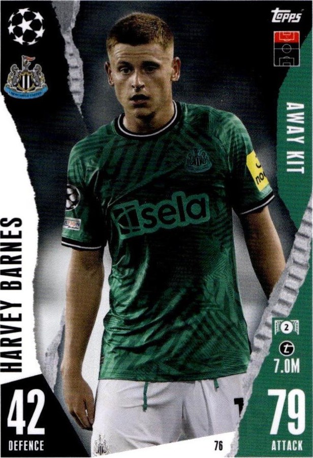 Harvey Barnes 2023 Topps Match Attax UEFA Club Competitions Extra