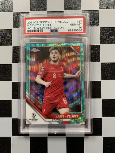 Harvey Elliott 2021 Topps Chrome Aqua /199