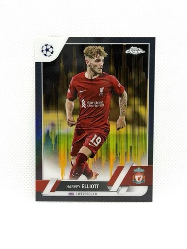 Harvey Elliott 2023 Topps Chrome Black Gold Seismic Refractor /30