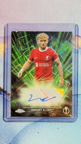 Harvey Elliott 2023 Topps Chrome Black Lazer Green /99
