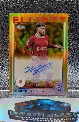 Harvey Elliott 2024 Topps Chrome Gold /50