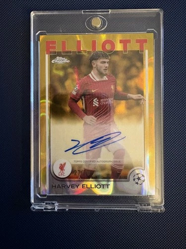 Harvey Elliott 2024 Topps Chrome Gold /50