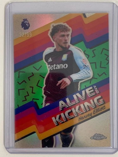 Harvey Elliott 2025 Topps Chrome Gold 52/99