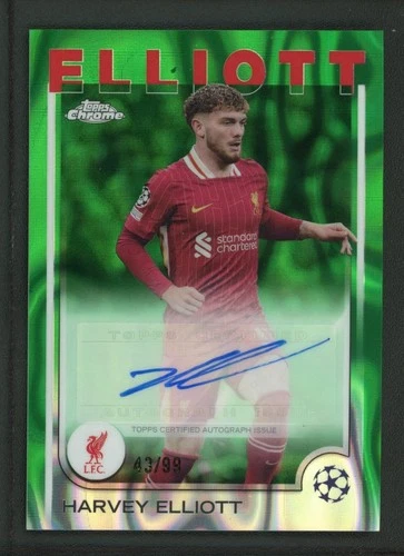 Harvey Elliott 2025 Topps Chrome Lava Green 43/99