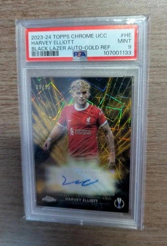 Harvey Elliott 2023 Topps Chrome UEFA Black Lazer /50