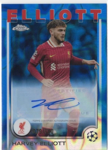 Harvey Elliott 2024 Topps Chrome UEFA Blue /150