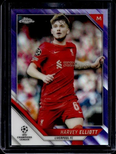 Harvey Elliott 2021 Topps Cromo UEFA Purple Refractor /250
