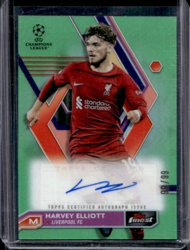 Harvey Elliott 2023 Topps Finest Neon Green Refractor /99