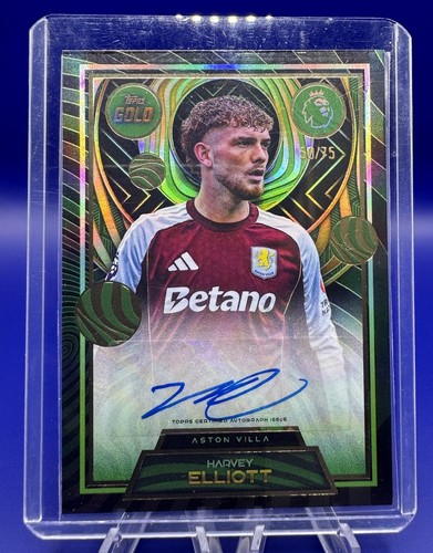 Harvey Elliott 2025 Topps Gold Premier League Gold /75